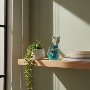 Vintage Hand Blown Art Glass Cat Figurine/Small Italian Murano Style Cat